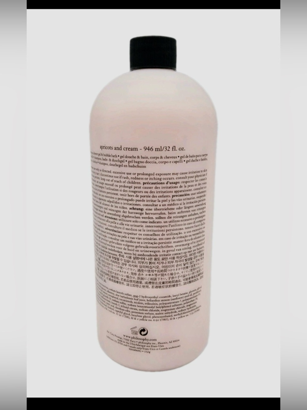 New Philosophy Apricots and Cream Shampoo - Shower Gel - Bubble Bath plus gift - Picture 2 of 3